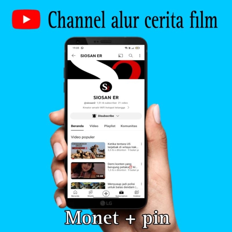 channel YouTube Monet pin alur cerita film