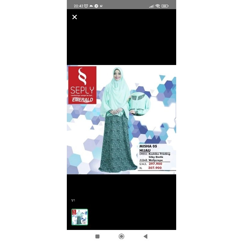 GAMIS SEPLY MISHA 05 HIJAU