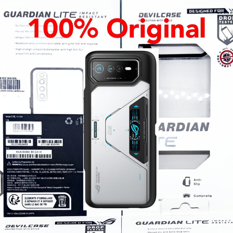 Original Asus ROG Phone 6 Devil Case Guardian Lite Plus Original Casing Cover 6D Batman Diablo Pro U