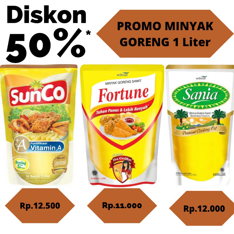 

Minyak goreng 1 literan