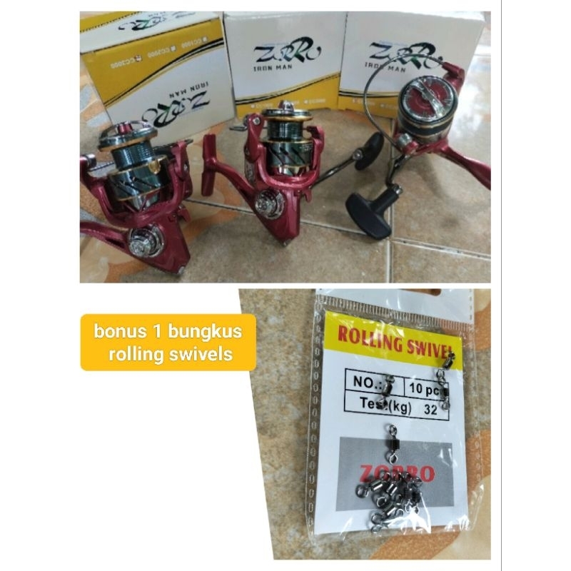 baru spining reel deukio power handle R LT3000S&Zorro iron man(pwer handle)