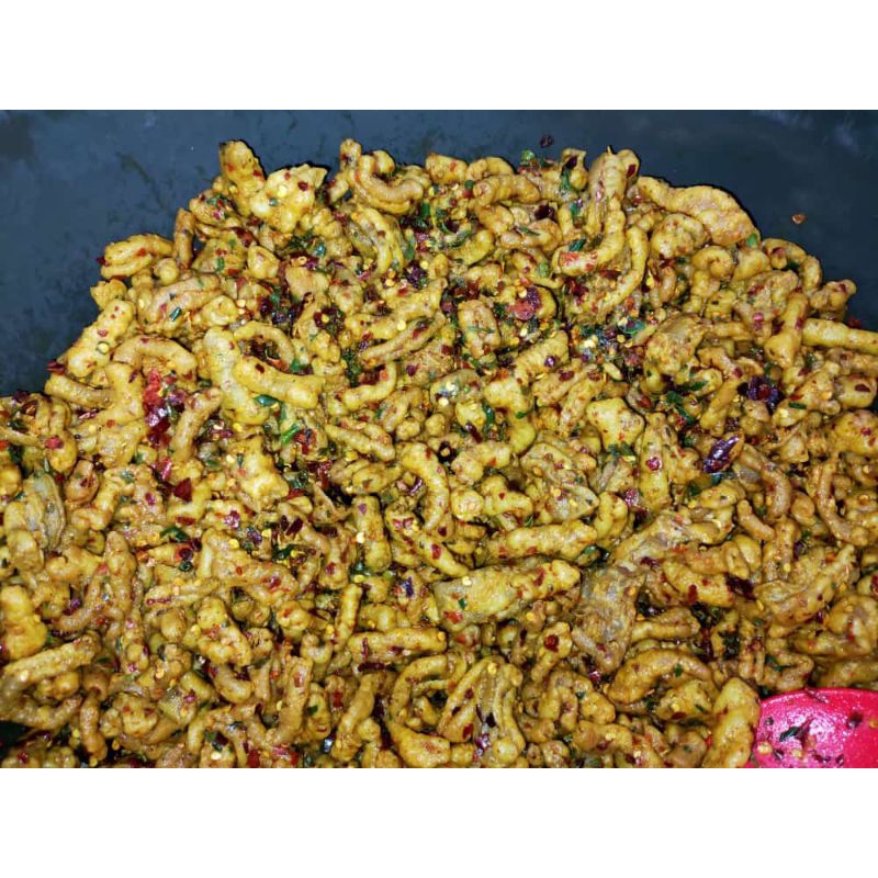 

250gram USUS CRISPY PEDAS DAUN JERUK/USUS KRISPI/KERIPIK USUS