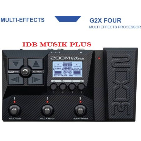 Multi Efek Gitar Zoom G2X Four + Adaptor Zoom AD-16E Original