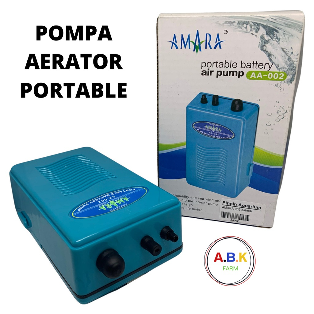 ACI - AMARA AA 002 AA002 portable Pompa Udara Aerator Baterai Battery Aquarium