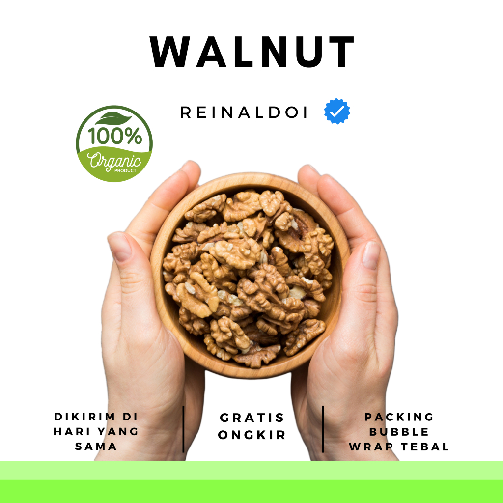 

Kacang Walnut Mentah Utuh 100 GR