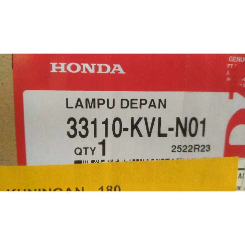 33110KVLN01 REFLEKTOR SUPRA X 125 CARBU,ASLI ORIGINAL AHM