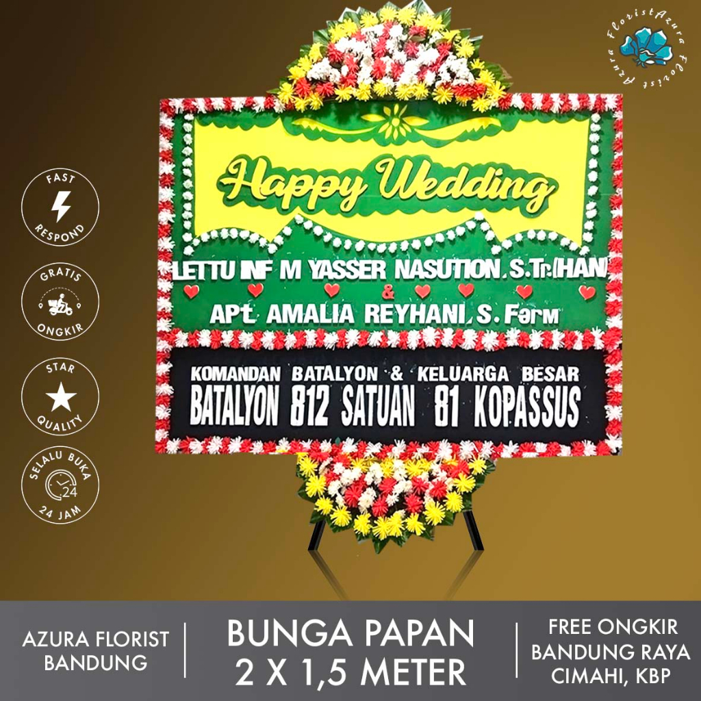 Karangan Bunga Papan Duka Cita Congratulations Wedding Bandung Terbaik
