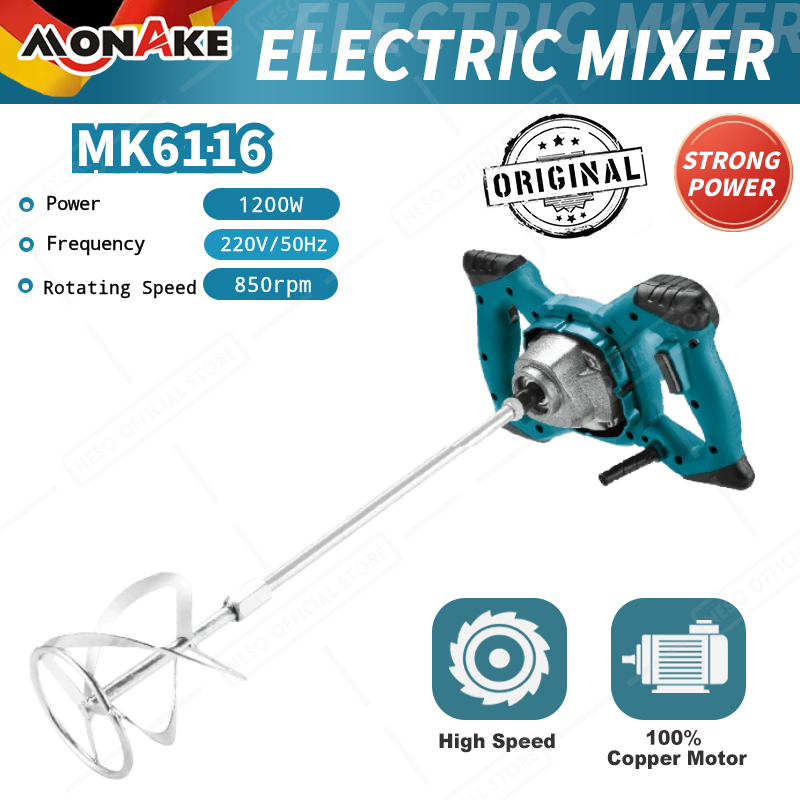 Mesin Pengaduk Cat / Paint Mixer / Electric Mixer MONAKE MK6116