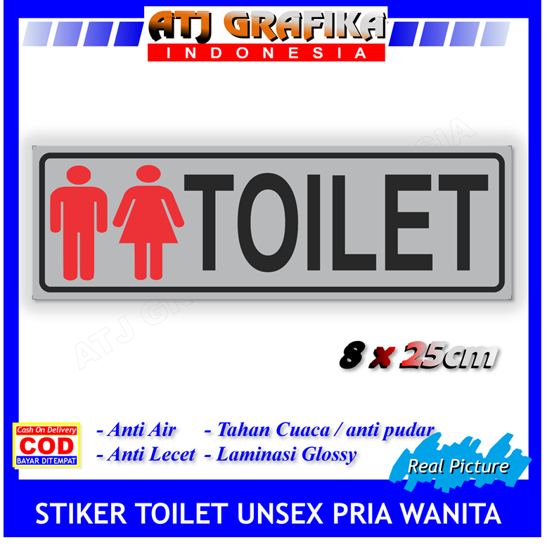 

Stiker label toilet unsex pria wanita kamar mandi laki laki perembuan sticker wc man woman