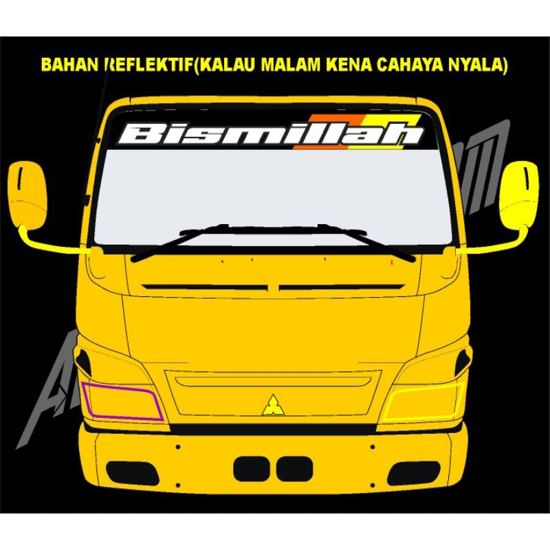 STIKER KACA DEPAN TRUCK PICKUP DAN MOBIL LAINYA