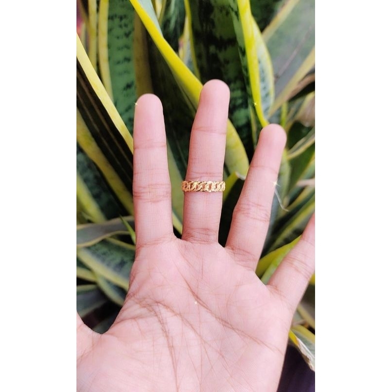 Cincin Sisik Naga Emas 6k