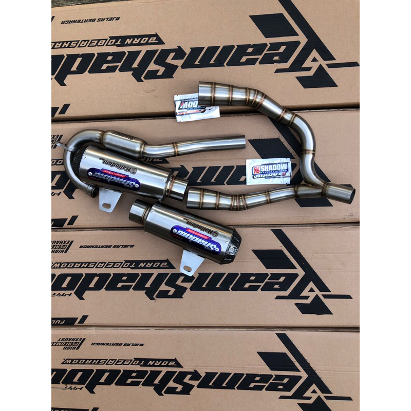 knalpot shadow exhaust system Type Double Gtx pro Klx Crf wr dll