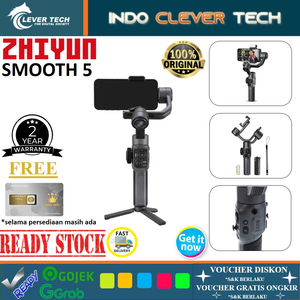 Zhiyun Smooth 5 Combo Gimbal Stabilizer / Zhiyun Smooth 5 Smartphone Gimbal
