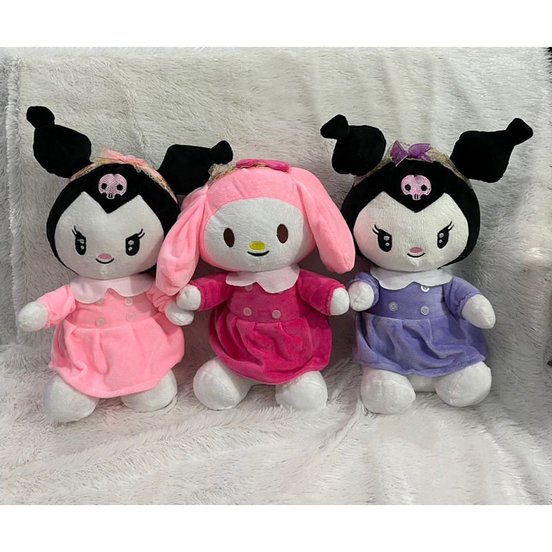 boneka kuromi/boneka my melody/kuromi my melody/my melody plush/kuromi plush/boneka lucu/boneka kara