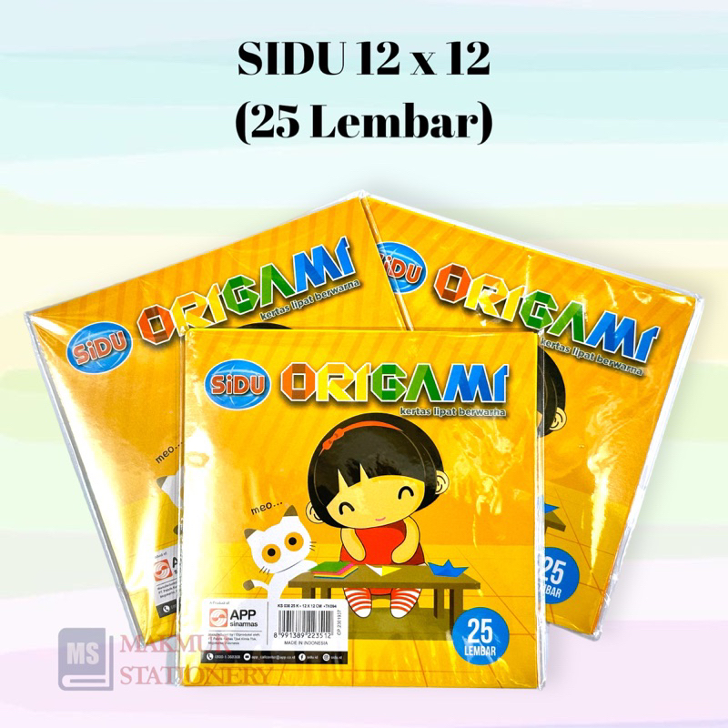 

Kertas Origami/Kertas Lipat SIDU (isi 25) 12 x 12 CM