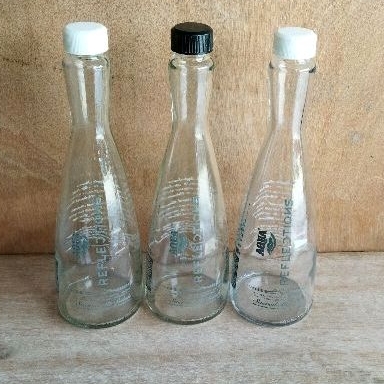 Botol Aqua 380ML, botol kaca 380ML tutup ulir