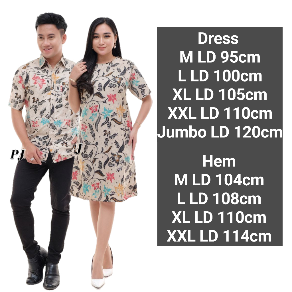 Set Dress Couple/Dress Batik Couple Wanita/Dress Pasangan kekinian 2023