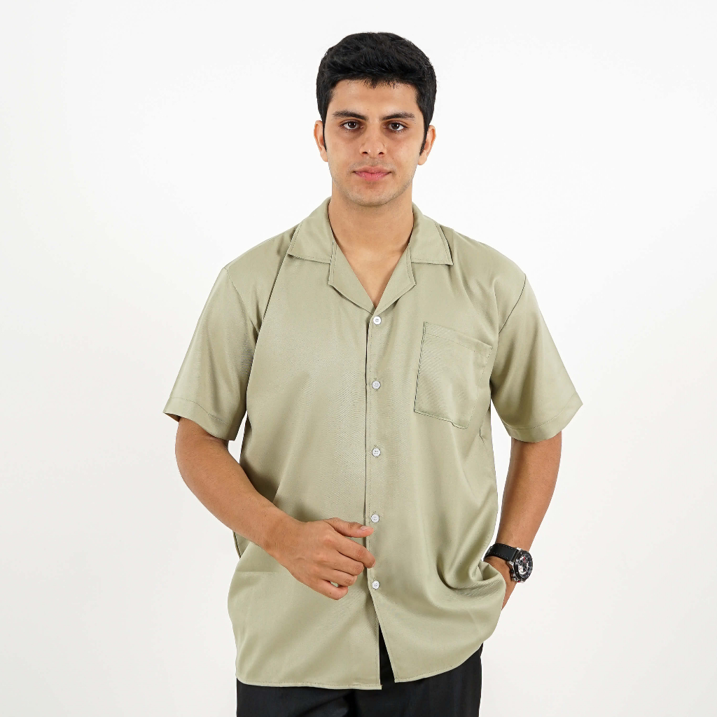 Labstyle - Rays SS Sage / Baju Kemeja Cowok Sage Lengan Pendek Distro Dewasa Laki Laki Atasan Big Si