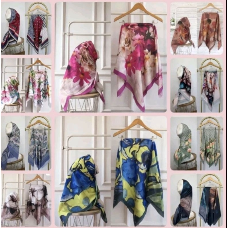 Hijab Segiempat Denay Motif Denay KW