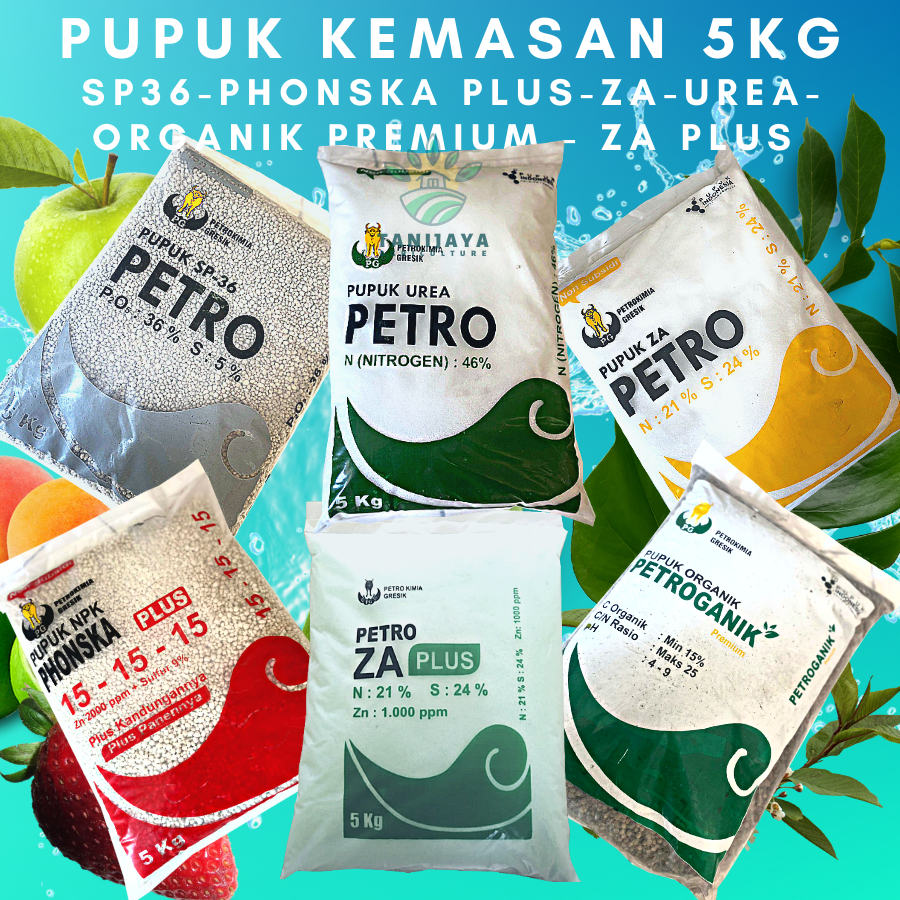 Promo Pupuk Sp 36 Phonska Plus Urea Za Organik Premium Petro Gresik Kemasan Repack 5 KG Murah Asli O