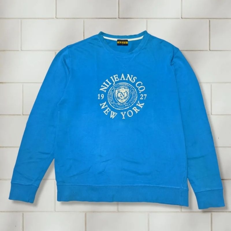 Crewneck NII Jeans New York Biru Original Second Preloved