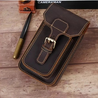 Tas Hp Pinggang Pria Kulit Asli - Tas Pinggang Pria Kulit Asli Original - Dompet Hp Pinggang