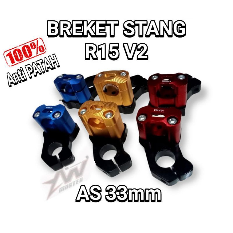 DUDUKAN/BREKET PLUS REISER STANG FATBAR CROOS BAR YAMAHA R15 V2