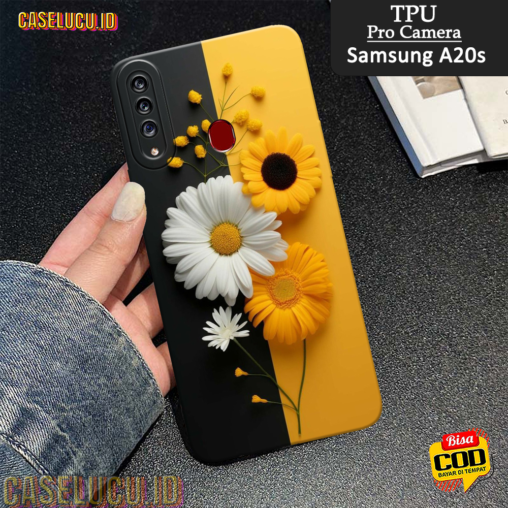 Casing Hp Samsung A20S Terbaru - Fashion Case Bunga - Case Samsung A20S - Soft Case Hp Samsung A20S 
