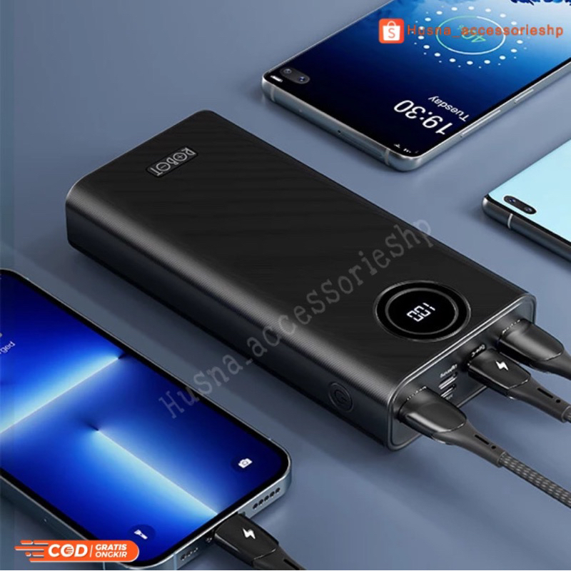 PowerBank ROBOT 20000mah RT23 Quick Charging Powerbank 3 Port Original