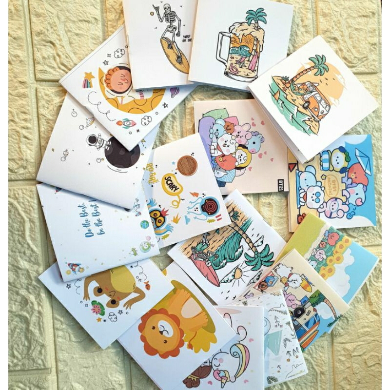 

buku tulis / buku catatan A7 & A6 FREE CUSTOM COVER