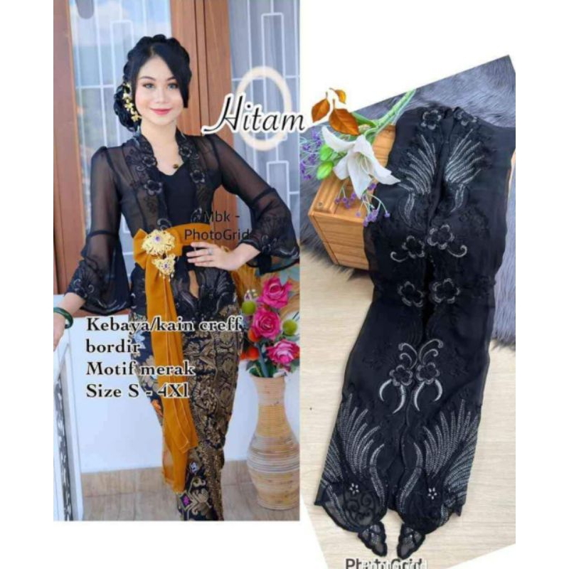 kebaya bordir merak