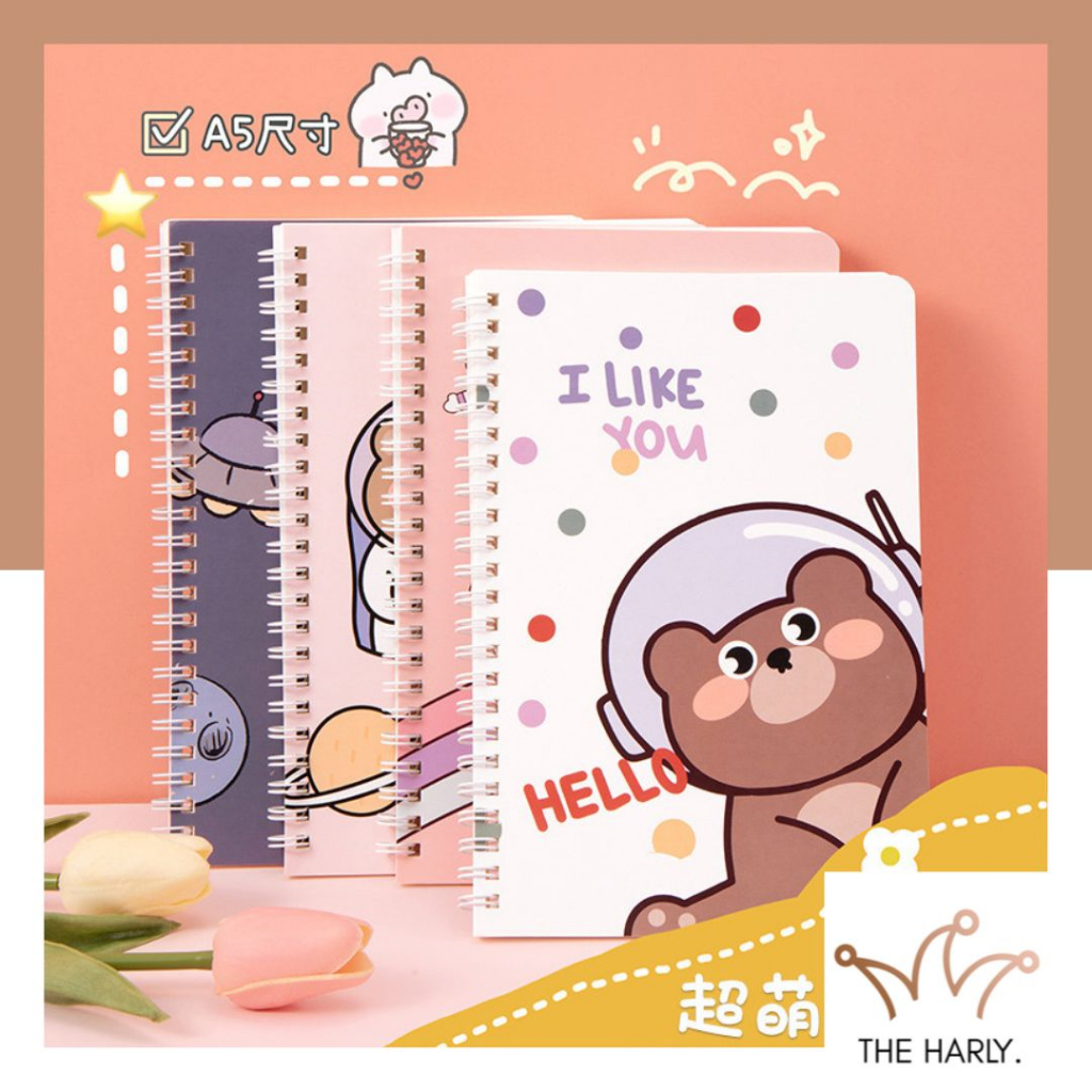 

Buku Alat Tulis Siswa Sekolah A5 Book I Notebook Mini Buku Saku Kecil I Dinosaurus Cute Girl Rabbit Boba l Buku Ring loose Leaf Pocket Book Lucu i Korea Kartun Animasi