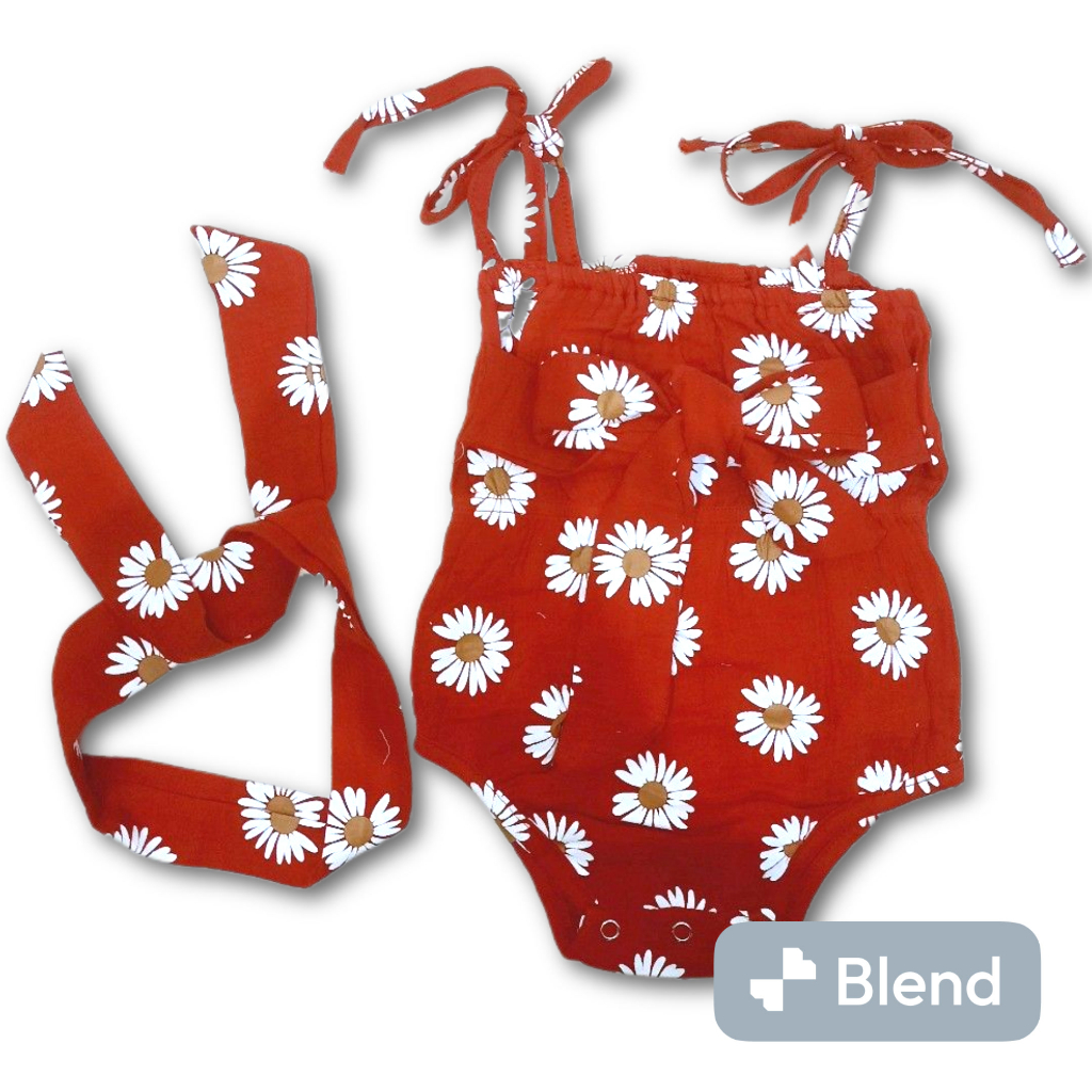 [IMPORT] Jumper Anak Bayi Perempuan Tanpa Lengan Motif Daisy / Baju Anak Bayi Perempuan / Baju Fashi