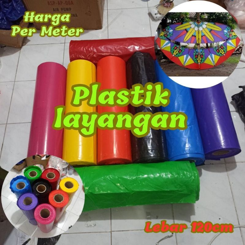 PLASTIK LAYANGAN WARNA 100cm X 120cm (METERAN)