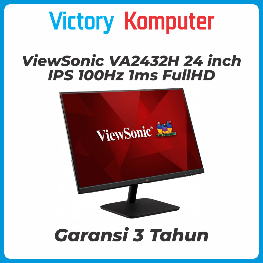 Monitor ViewSonic VA2432H 24 inch IPS 100Hz 1ms FHD HDMI Frameless Monitor LED VA 2432 VA2432 VA2432