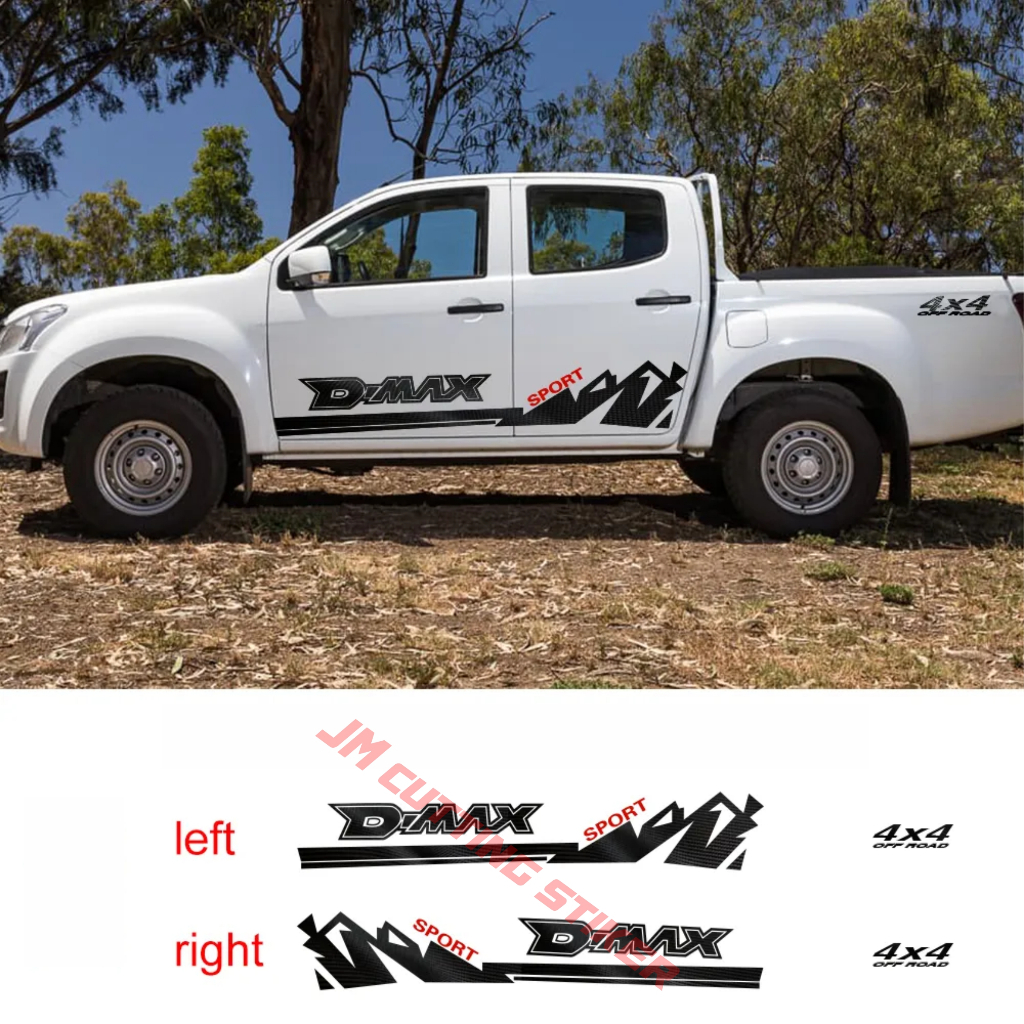 Stiker mobil 4x4 isuzu dmax cutting stiker striping dmax mountain stiker variasi body dmax