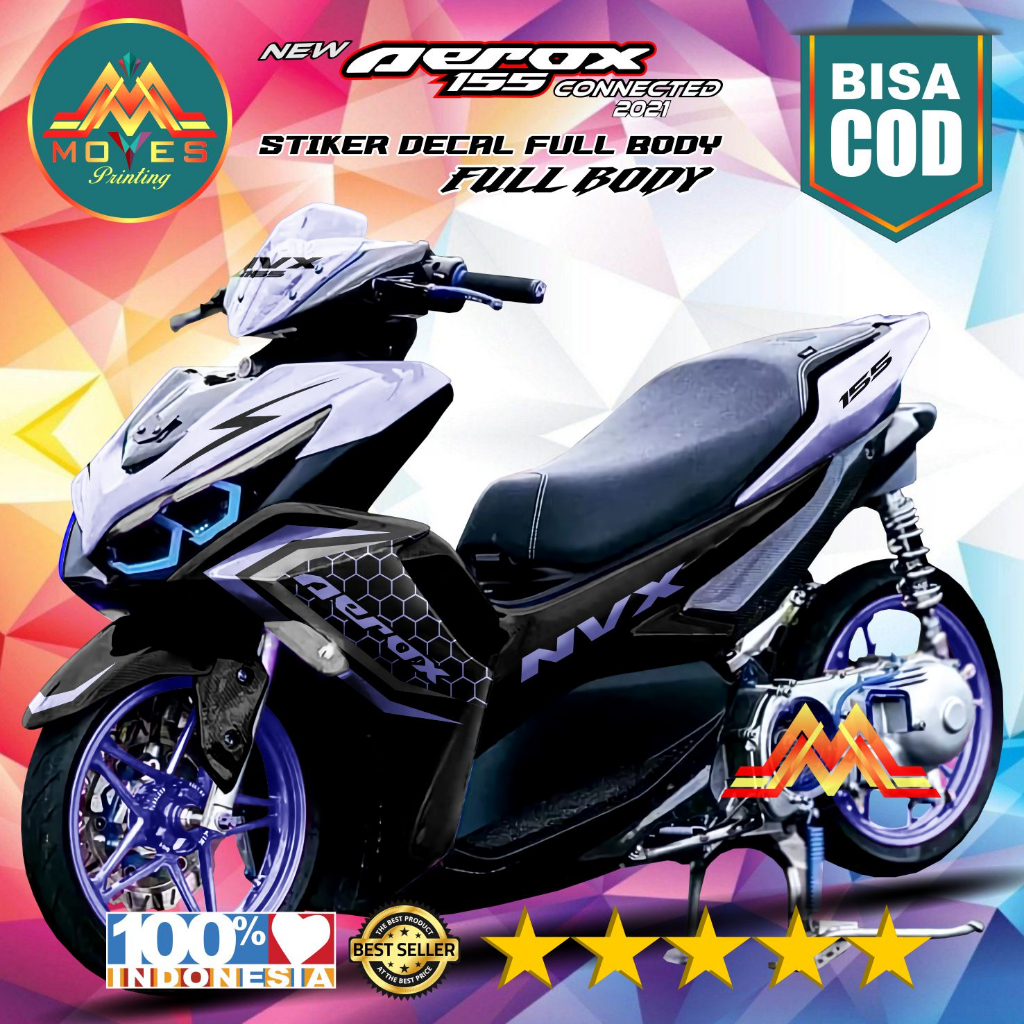 Terbaru Bisa COD. Decal stiker full body new aerox 155 2021 connected stiker aerox