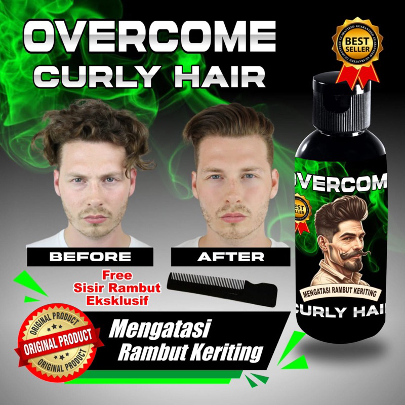 Pelurus rambut permanen overcome curly hair 100% ORIGINAL