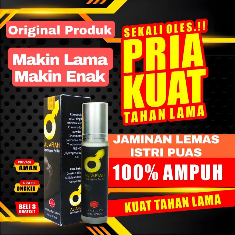 PRIVASI AMAN | ORIGINAL 100% | AL AFIAH 8ML | OBAT KUAT TAHAN LAMA | MENGENCANGKAN KULIT DAN OTOT