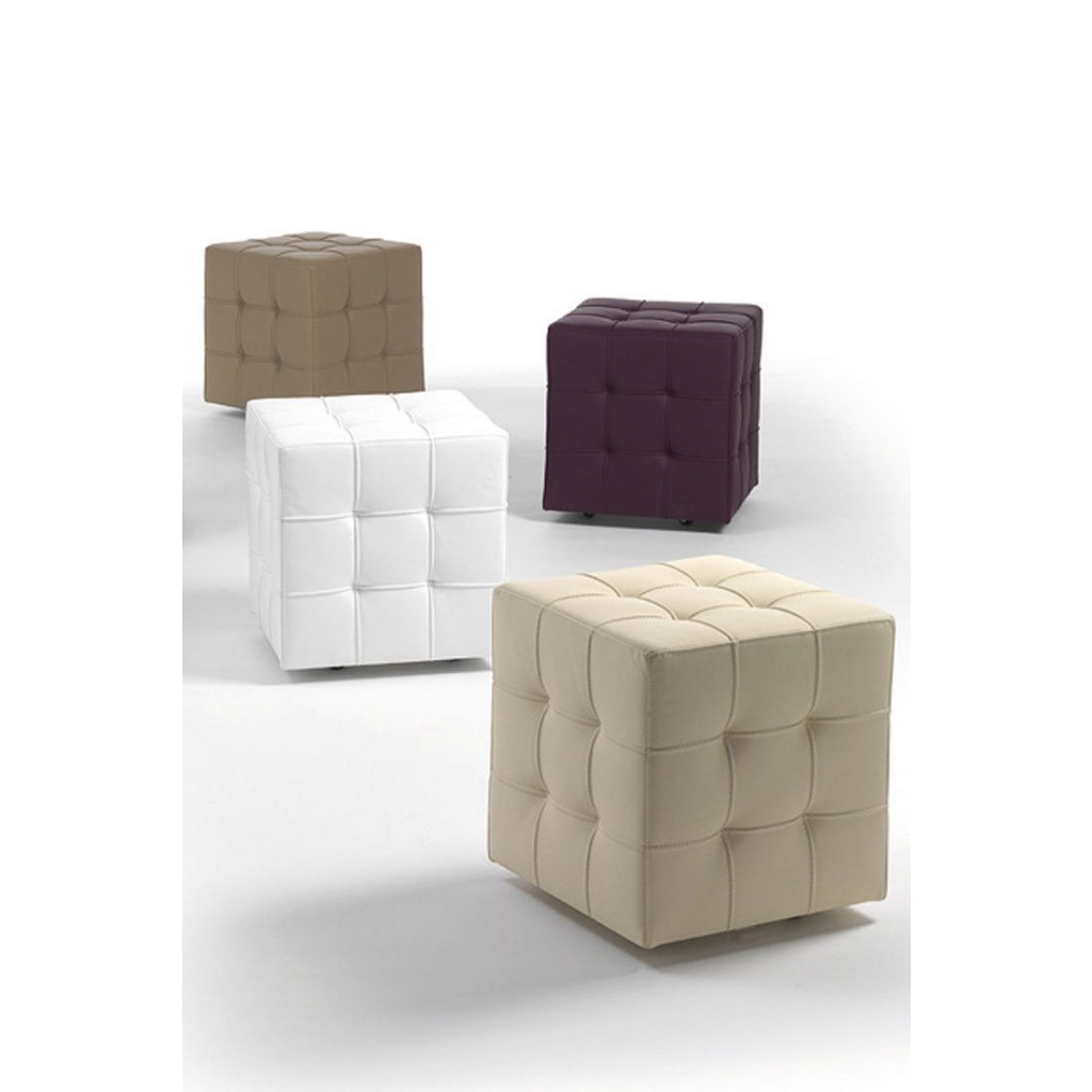 STOOL KOTAK KANCING SMOKE | STOOL LUCU | OTTOMAN