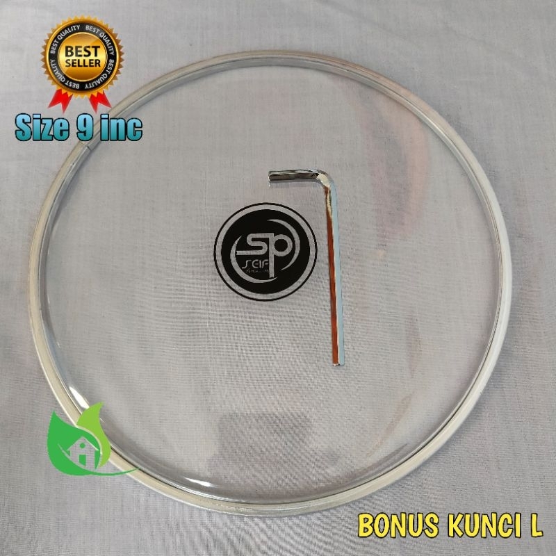 Mika SP Darbuka 9 inchi Seif percussion bening transparan