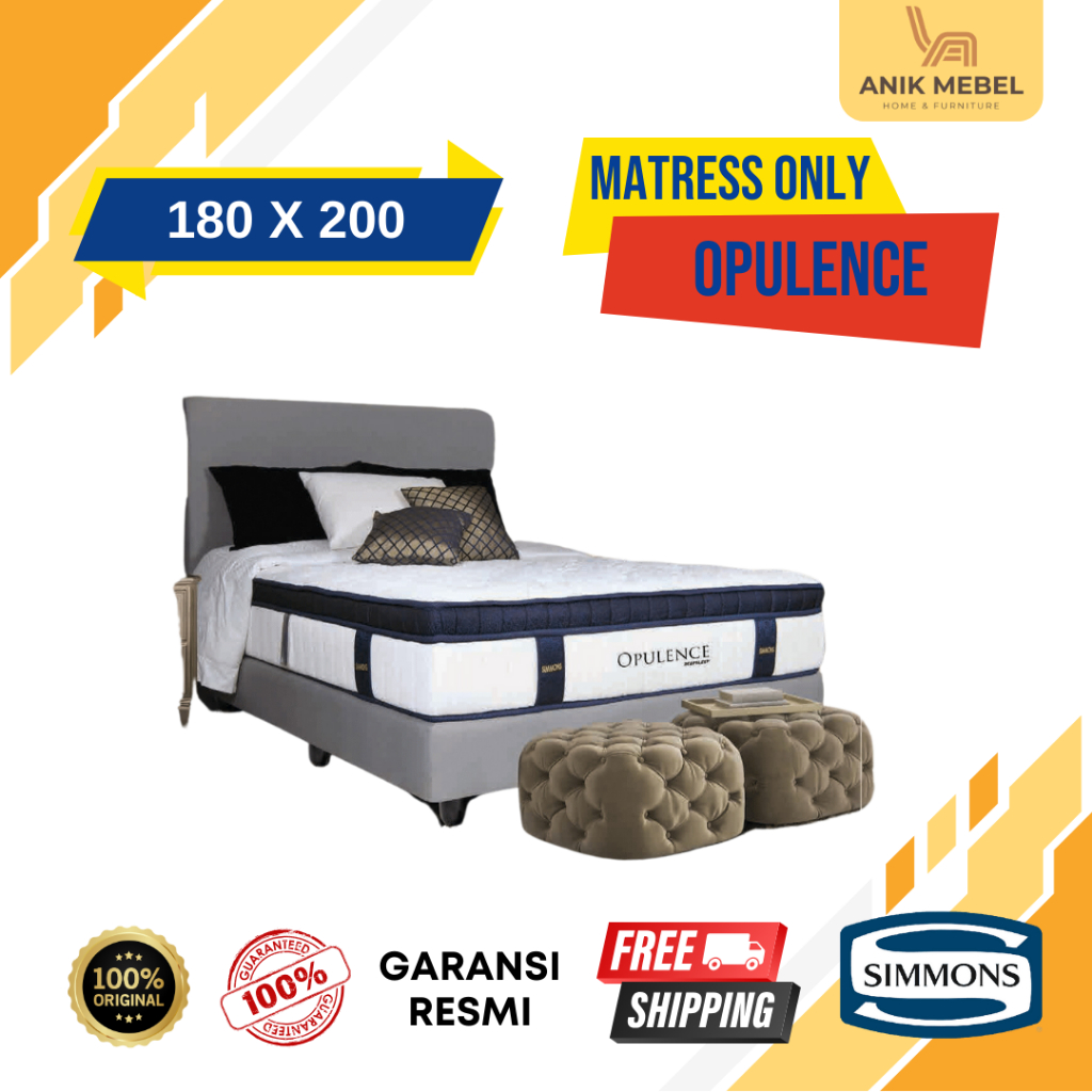 Springbed Simmons Opulence 180 X 200 Garansi resmi