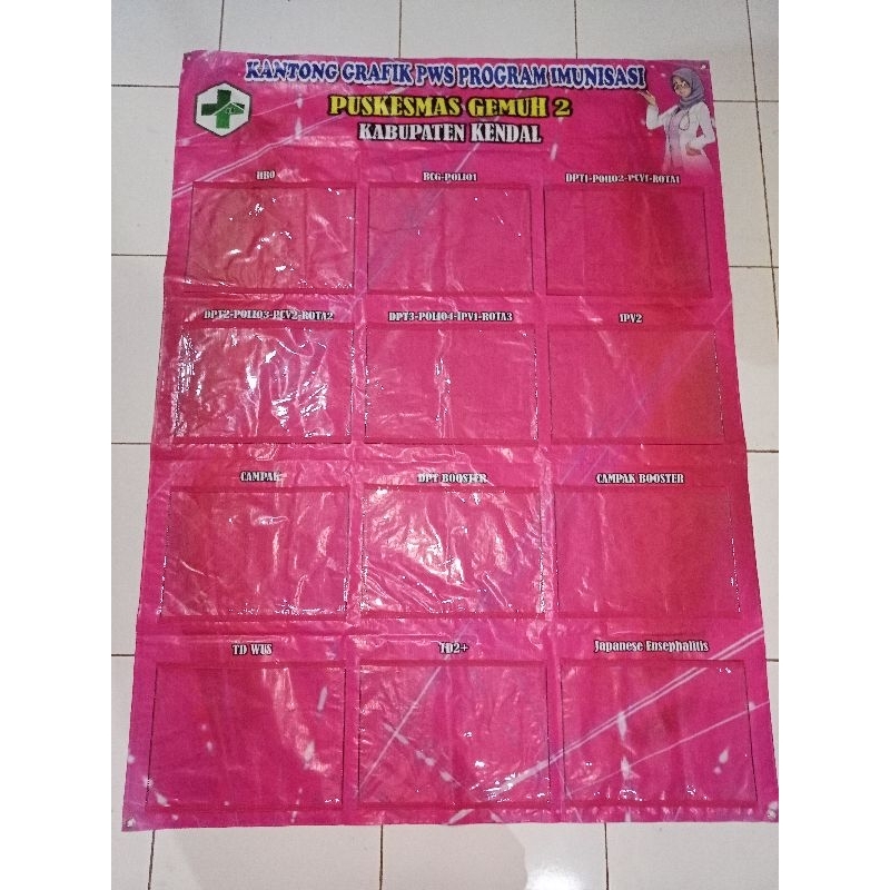 

Kantong Grafik PWS KIA, KB, Imunisasi Ukuran 120x160 cm 12 Kantong