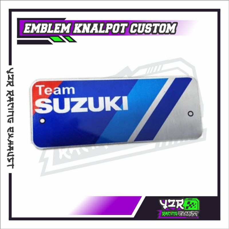 EMBLEM KNALPOT RACING MERK TEAM SUZUKI