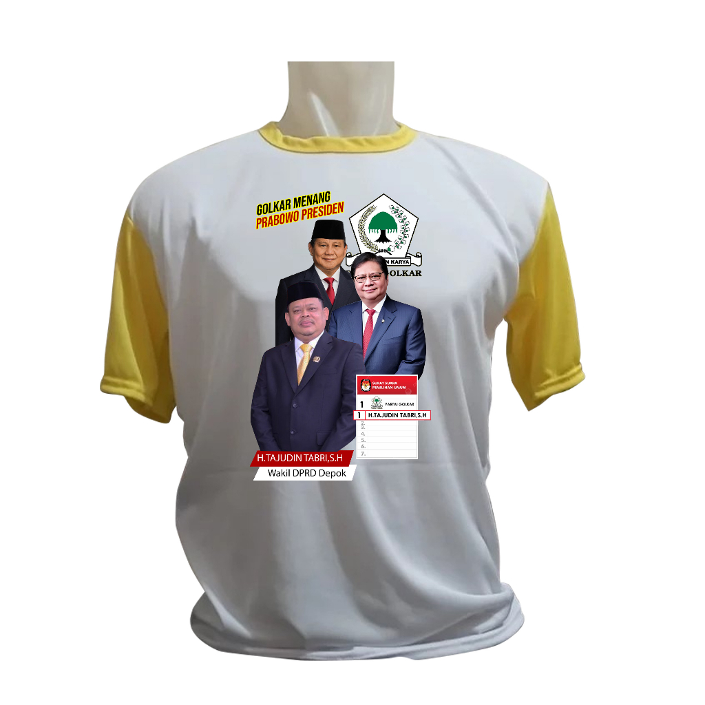 KAOS PARTAI GOLKAR I BAJU PARTAI GOLKAR I SERAGAM PARTAI GOLKAR I SABLON PARTAI GOLKAR I SABLON KAOS