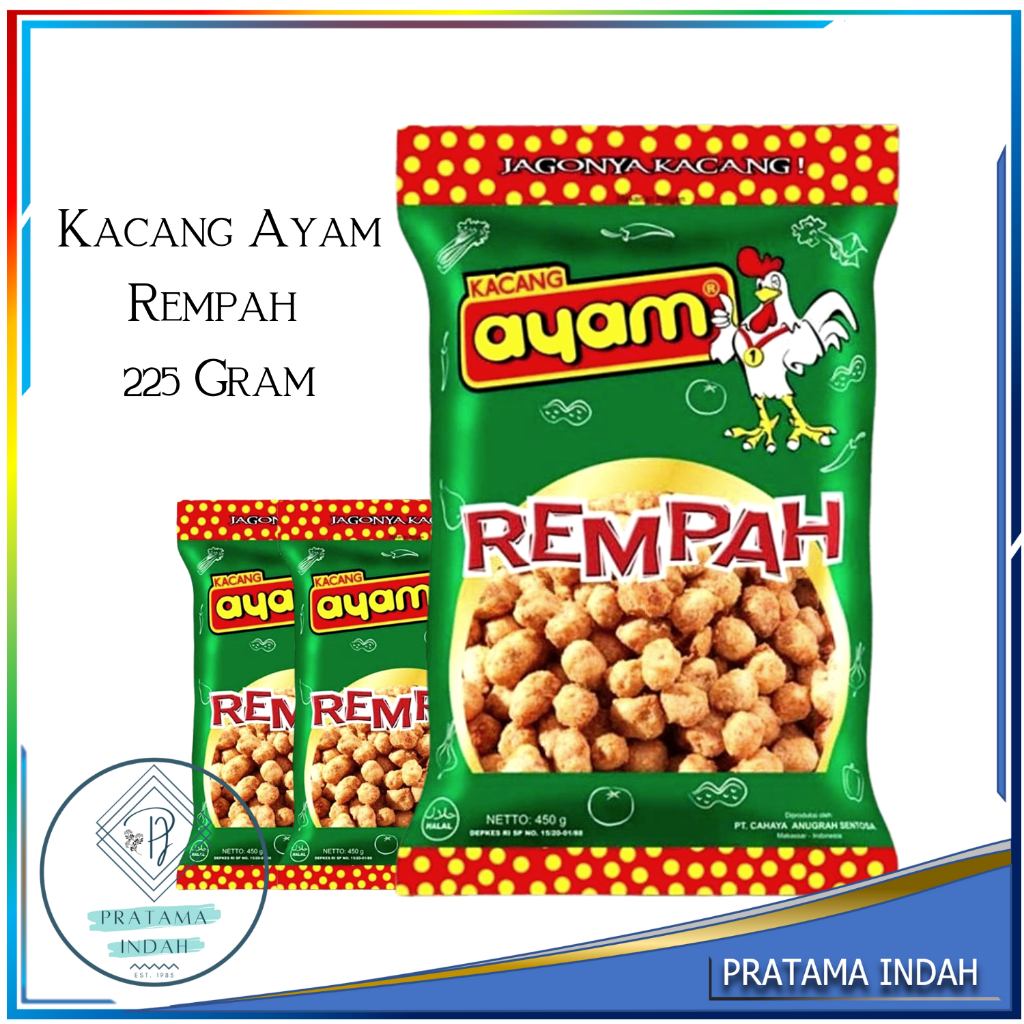 

KACANG AYAM REMPAH 225 GRAM OLEH-OLEH KHAS MAKASSAR HARGA TERMURAH MENERIMA ECERAN & GROSIRAN