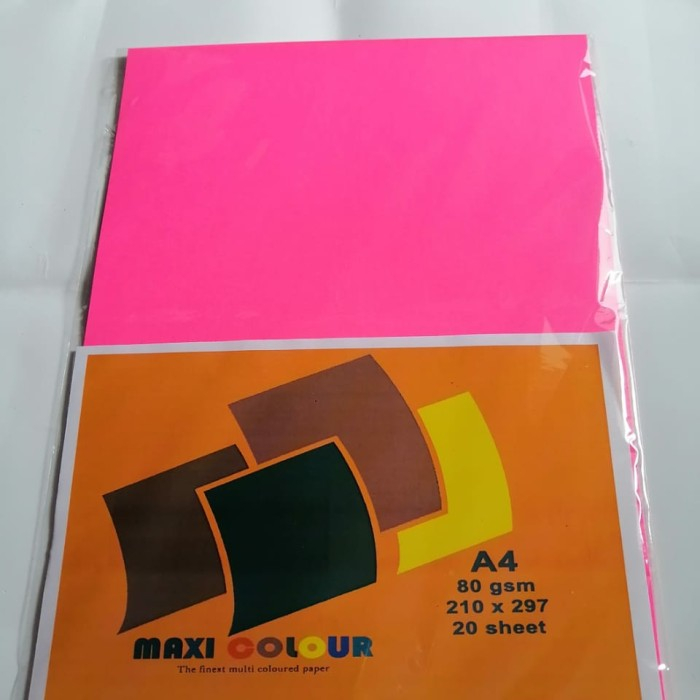 

Kertas HVS Warna A4 Maxi Colour Warna Cyber Red 80gr isi 20 lembar