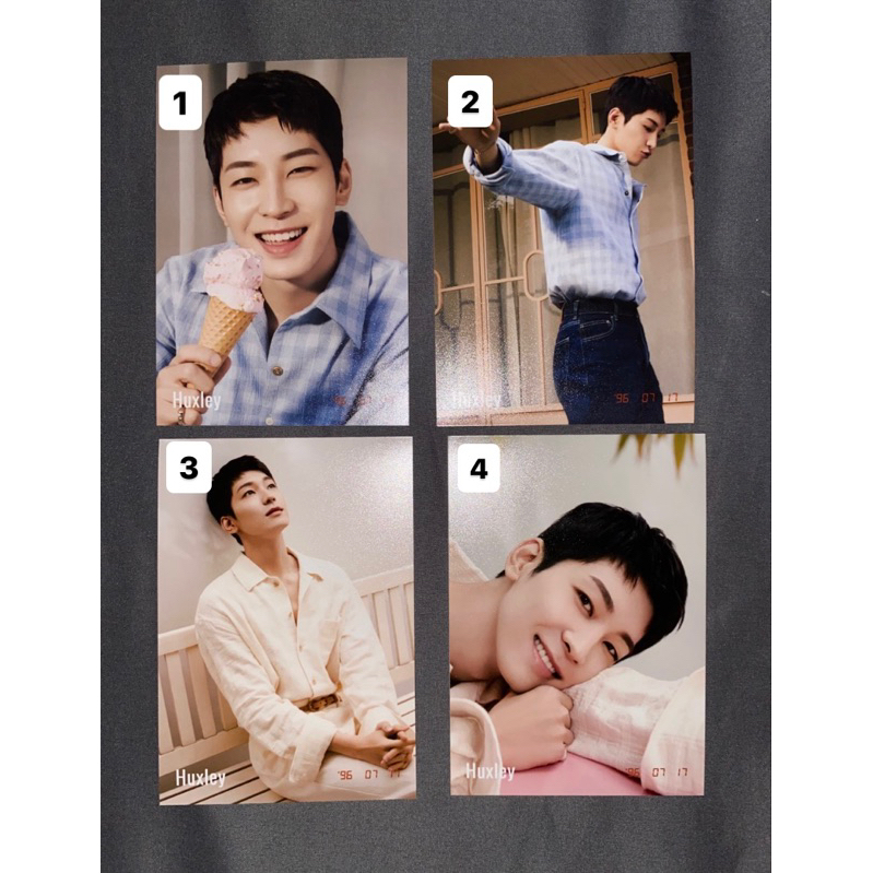 WONWOO HUXLEY POSTCARD PHOTOCARD ICE CREAM