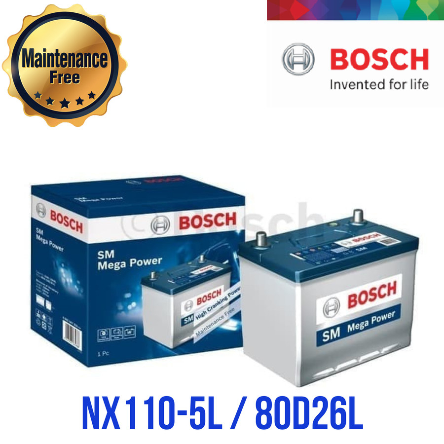 Aki mobil NX110-5L / 80D26L Bosch Aki Kering Bergaransi