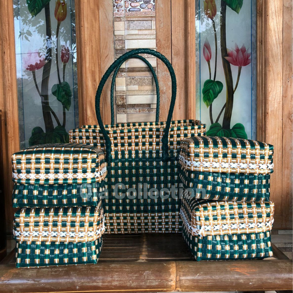tas jali isi 4 premium/ keben bali/ set keben bali warna hijau